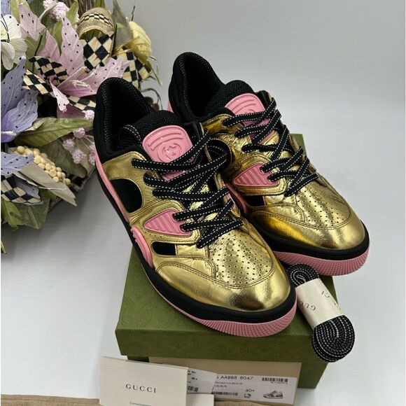 Women’s Gucci basket sneakers size 40.5 made in Italy - Picture 1 of 10
